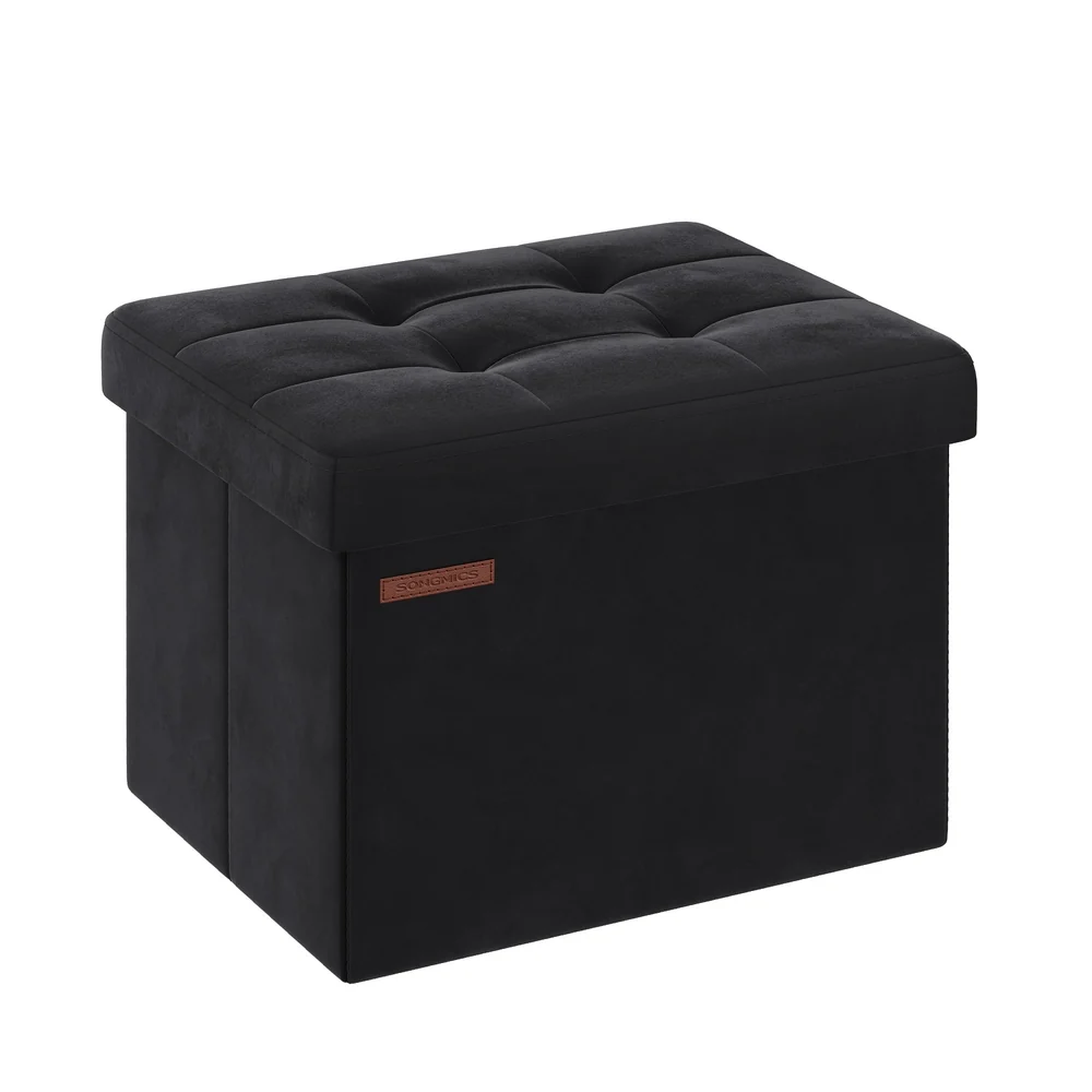 Clean SONGMICS Foldable Storage Ottoman Bench Enhanced