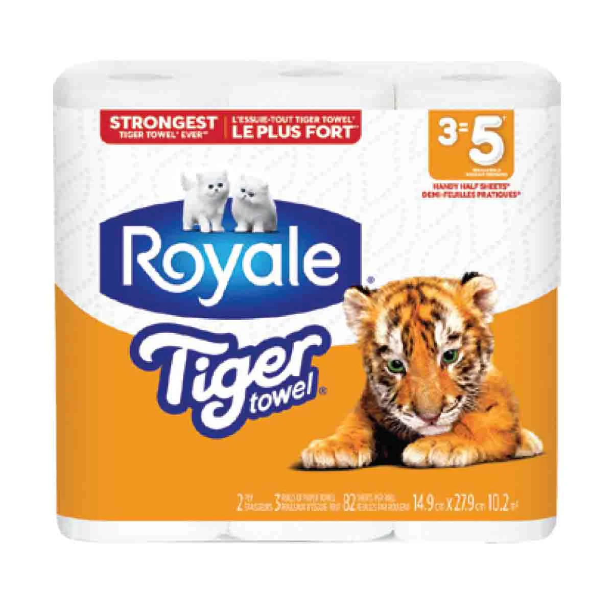 Contemporary Royale 3 Rolls Paper Towel Tiger Towels Trendy