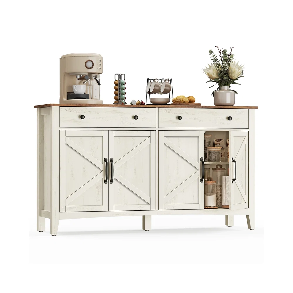 Sustainable VASAGLE Liry Collection – Buffet Cabinet with drawers and shelves Next-Generation