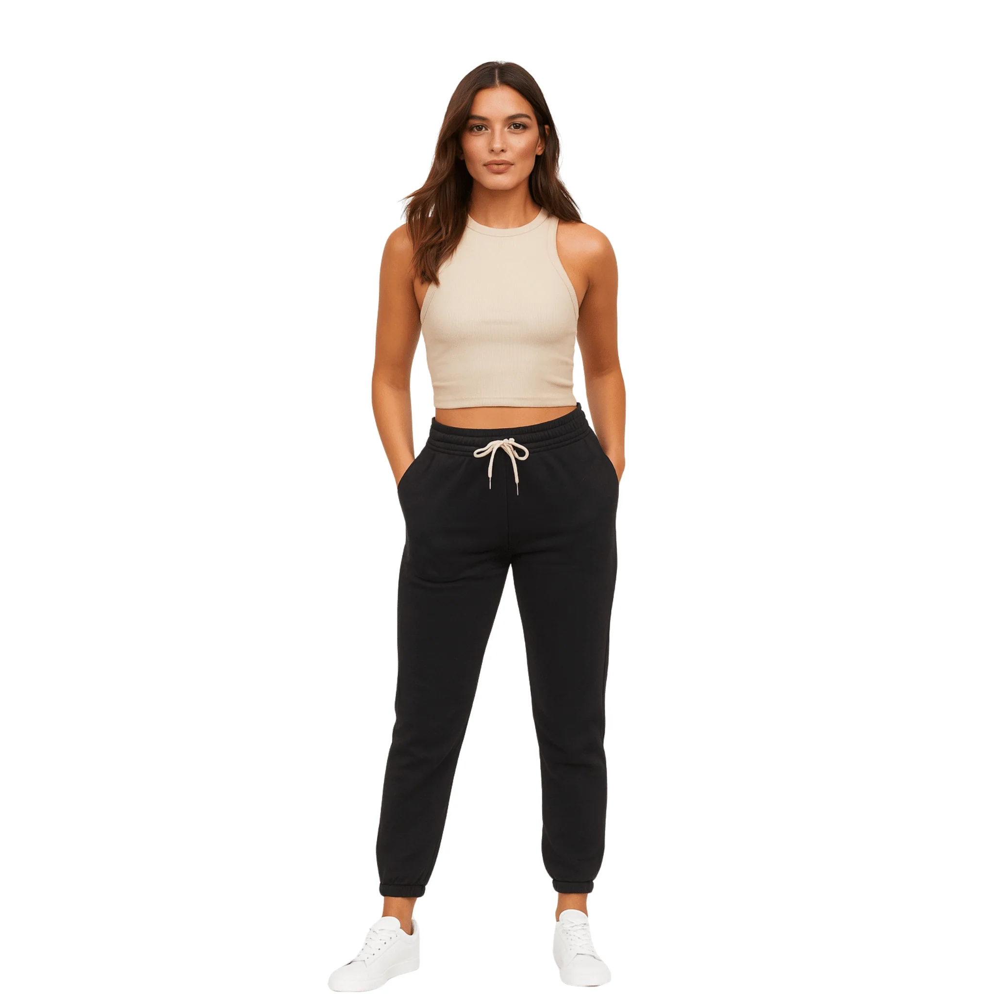 Fine Drawstring Jogger Pants Versatile
