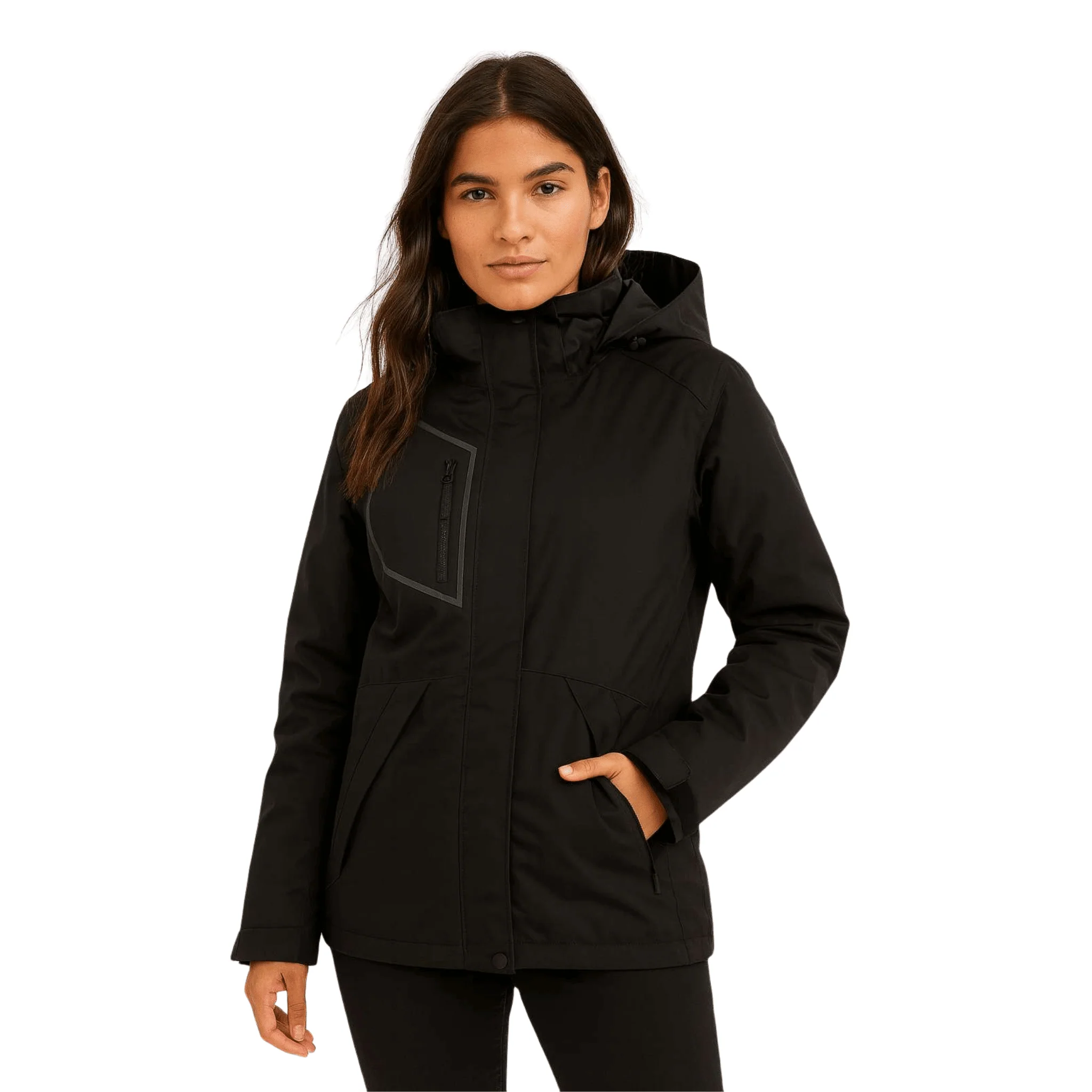 Refined Insulated Winter Jacket with Hood Carefully Designed