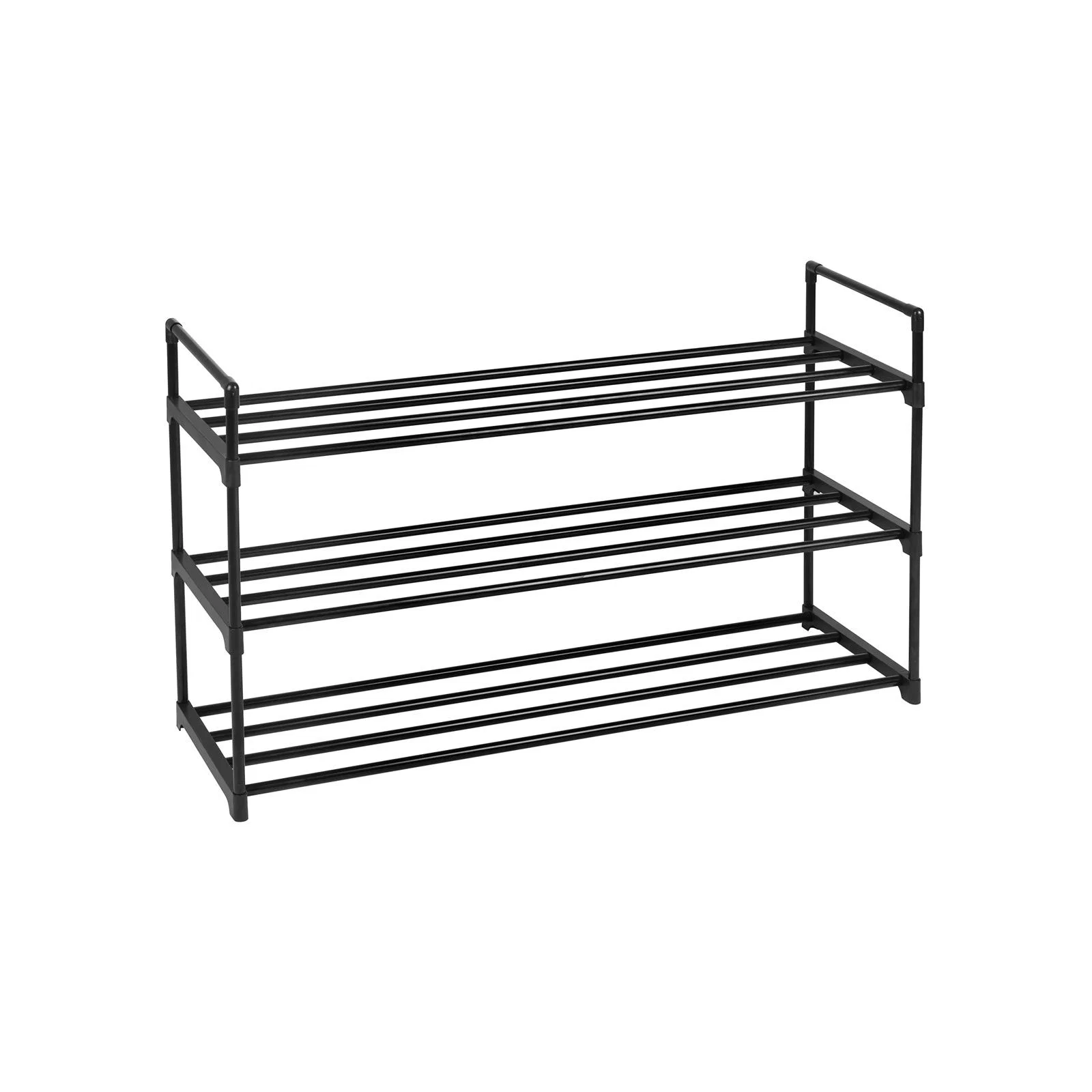 Luxury SONGMICS Shoe Rack 3-Tier Shoe Storage Organizer Metal Shoe Shelf Refined