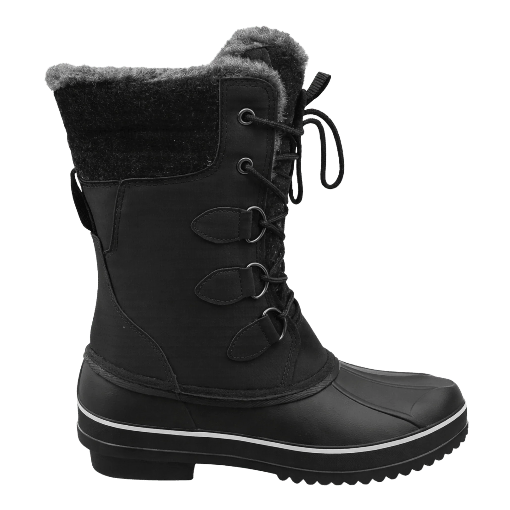 Durable Waterproof Lace-Up Winter Boot with Faux Fur Lining Carefully Designed