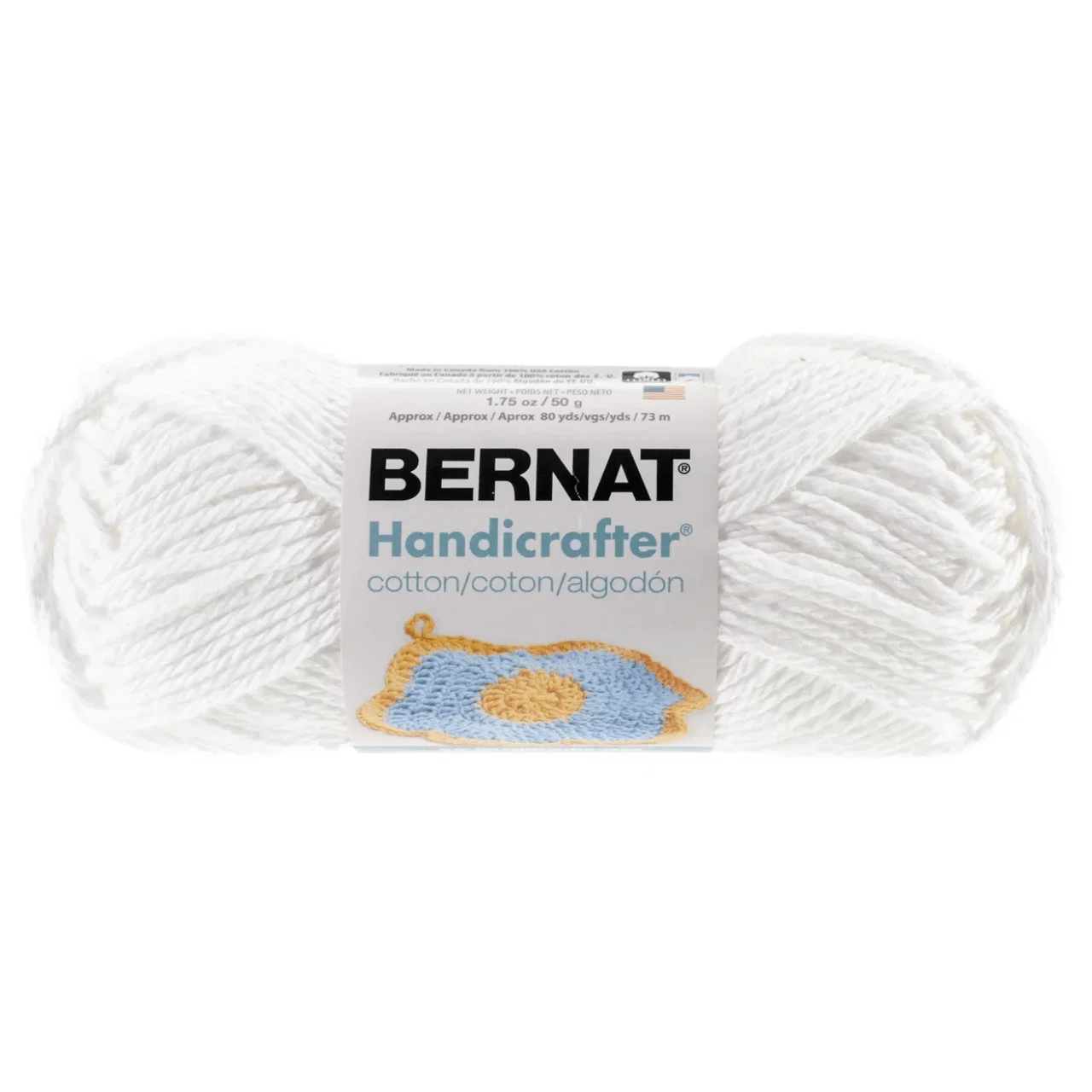 Eco-Friendly Bernat Handicrafter Cotton Yarn 50g – Off White Classic
