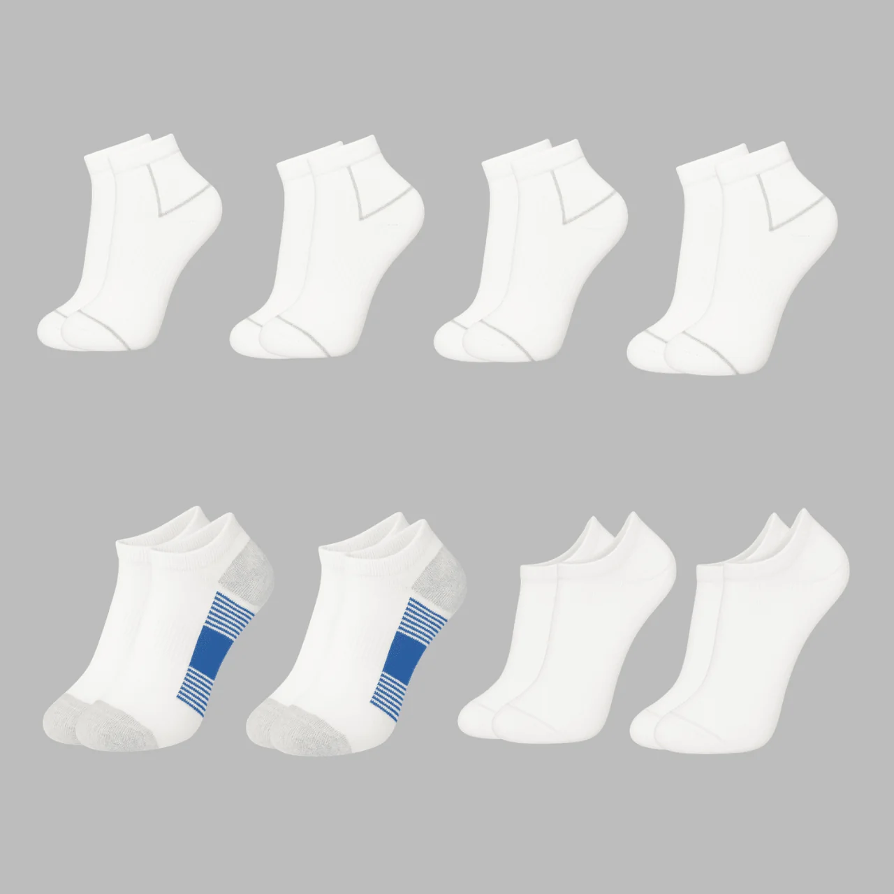 Proven 8-Pack Sport Ankle Socks Ages 7–9 Superior