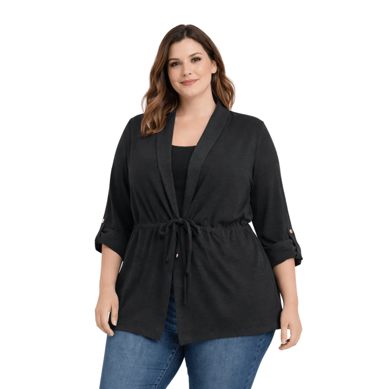 Next-Generation Lightweight Drawstring Waist Cardigan Jacket High-Grade