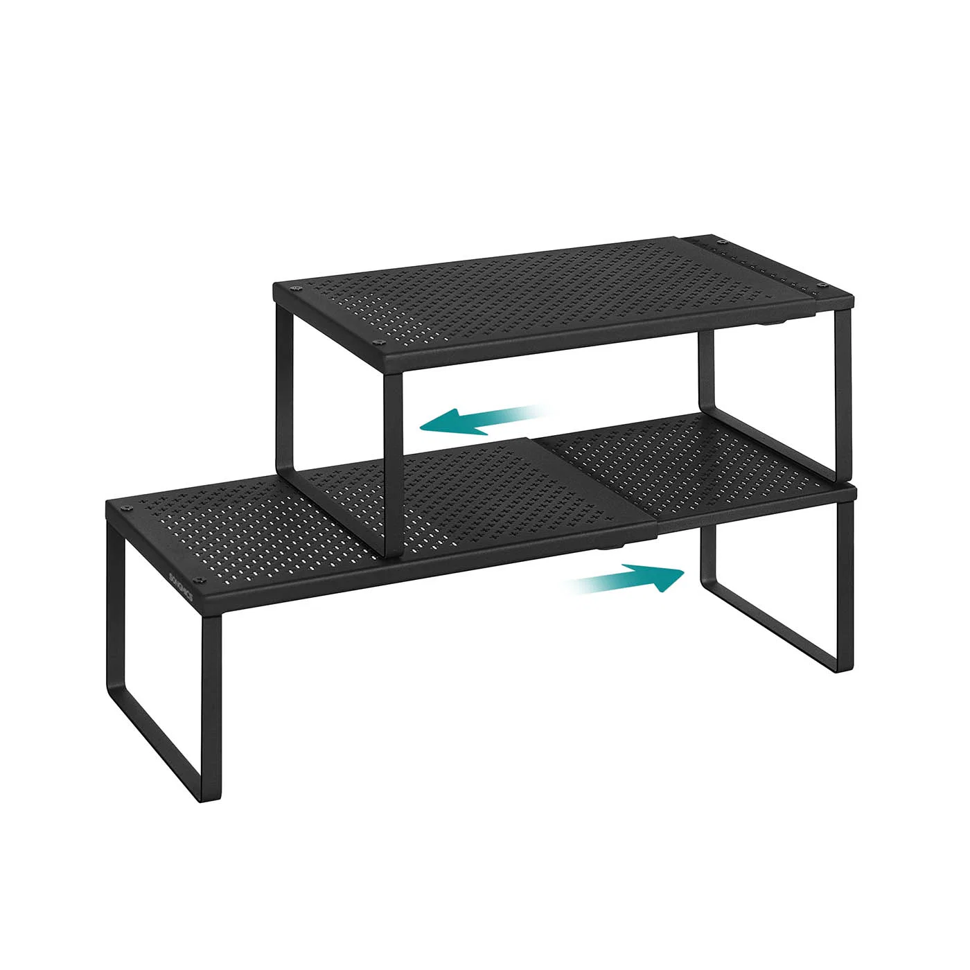 Crafted SONGMICS Set of 2 Expandable Kitchen Countertop Shelves Smooth