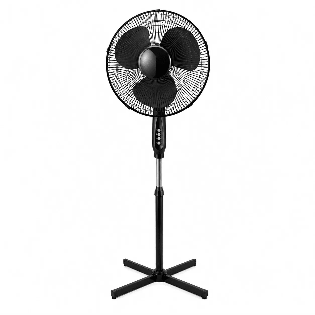 Fast 16 Pedestal Floor Fan – Black Adjustable Cooling Fan High-Performance