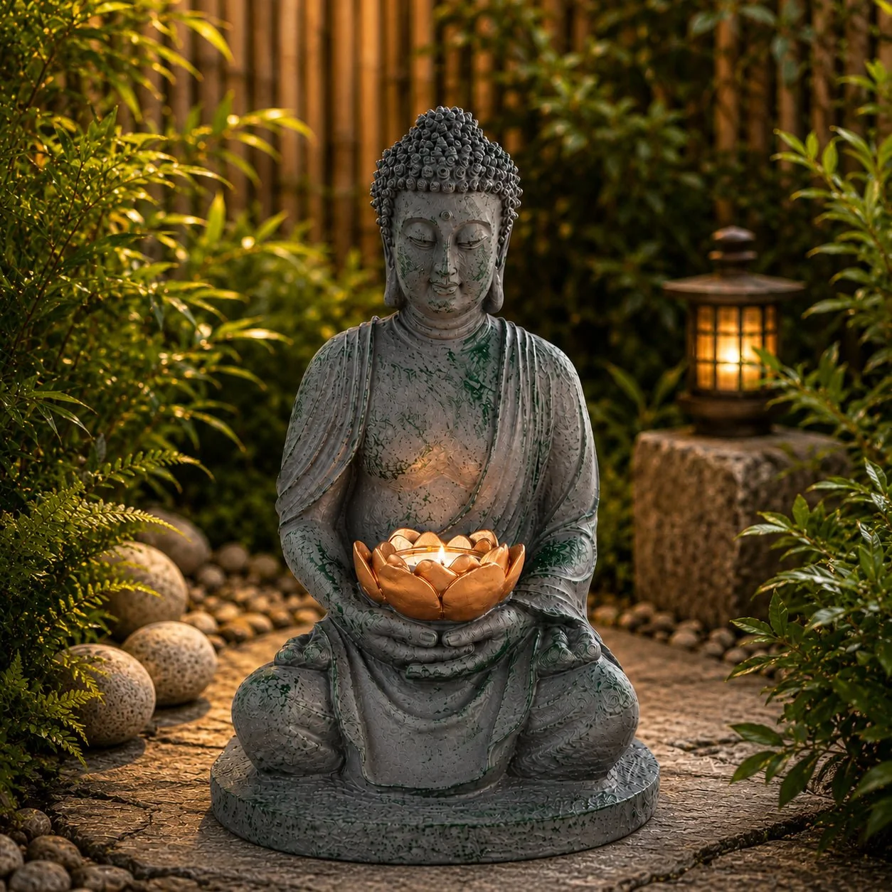 Effective Buddha Garden Statue with Solar Light – 39 cm Next-Generation