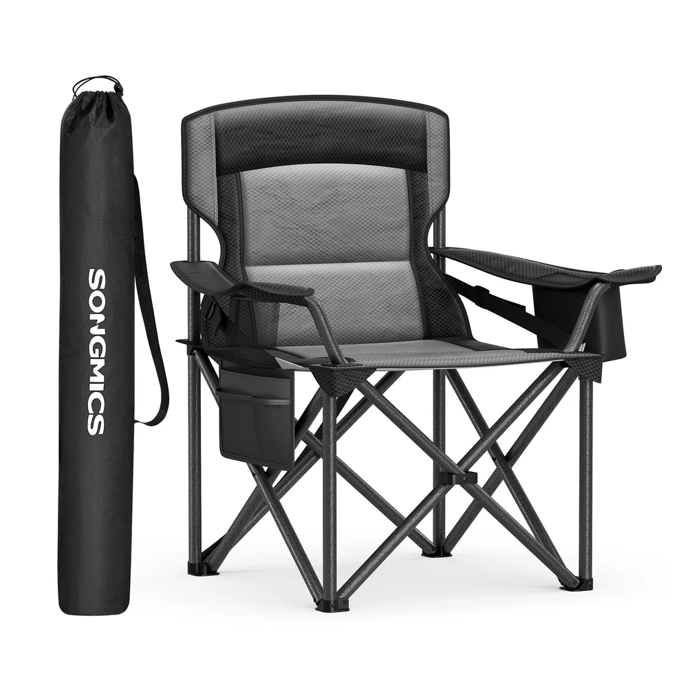 Outstanding SONGMICS Outdoor Folding Chair with Foam Padding Comfortable
