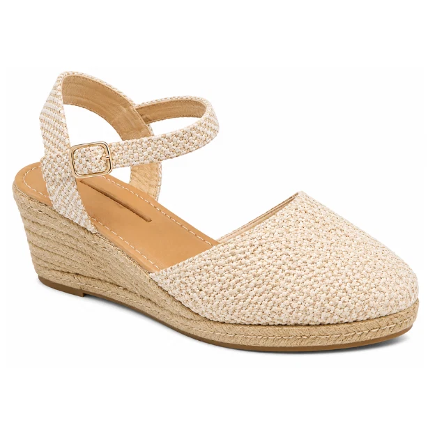 Modern Women’s Microfiber Closed-Toe Espadrille Wedge Sandals Consistent