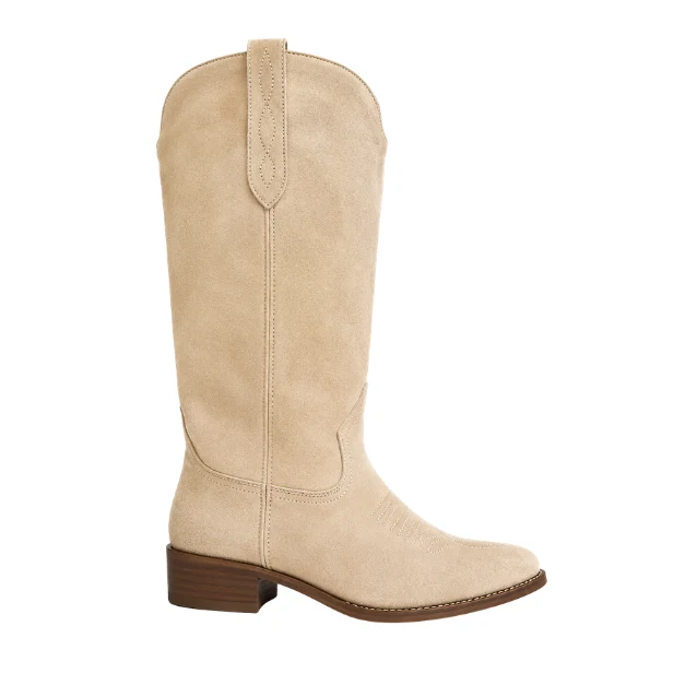 Breathable Suede Western Knee-High Boots Next-Generation