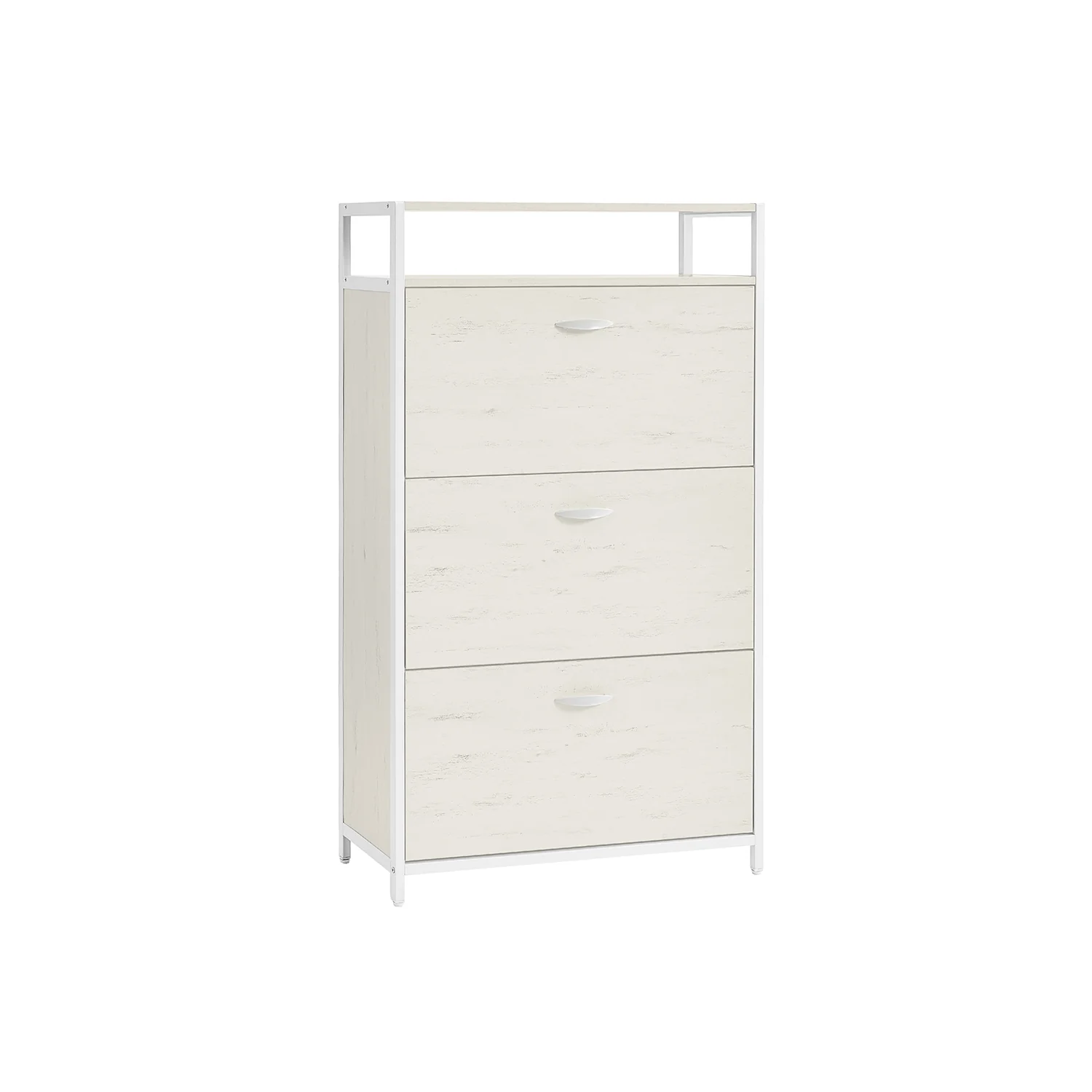 Natural VASAGLE Shoe Cabinet with 3 Flip Drawers Next-Generation