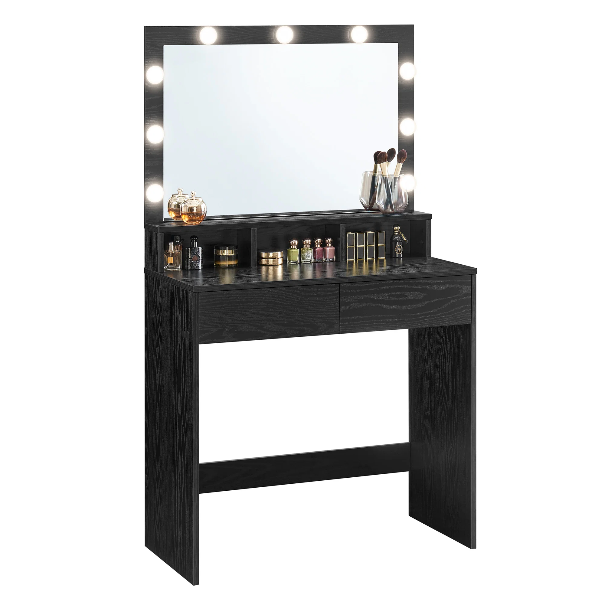 Premium Material VASAGLE VASAGLE Vanity Desk with Mirror and Lights Consistent
