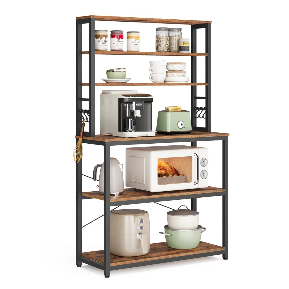 Powerful VASAGLE Coffee Bar with 6-Tier Shelves Superior