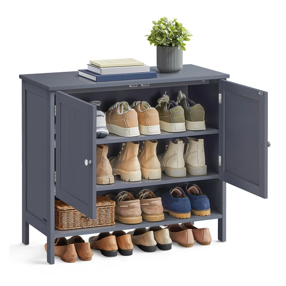 Minimalist VASAGLE Modern Country Shoe Cabinet Powerful