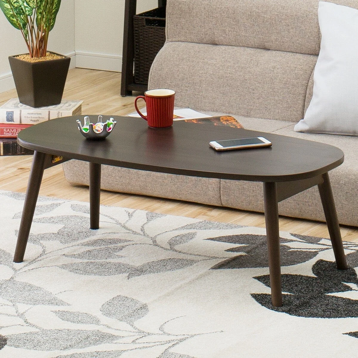 Trendy LEG-FOLD TABLE RP9045 OVAL DBR Durable