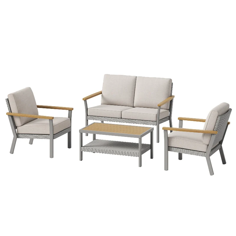 Sustainable SONGMICS Sencillo Collection – 4 Piece Patio Furniture Set High-Performance