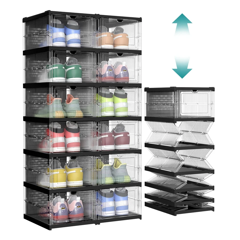 Reliable SONGMICS Pack of Stackable Shoe Boxes Relaxed