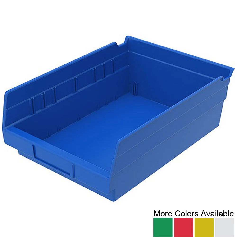 Relaxed 11-5 8 quot d x 8-3 8 quot w x 4 quot h Nesting Shelf Bins – 12 Pack Powerful