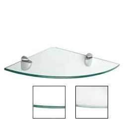 Secure 10 quot d x 10 quot w Glass Corner Shelf Unique