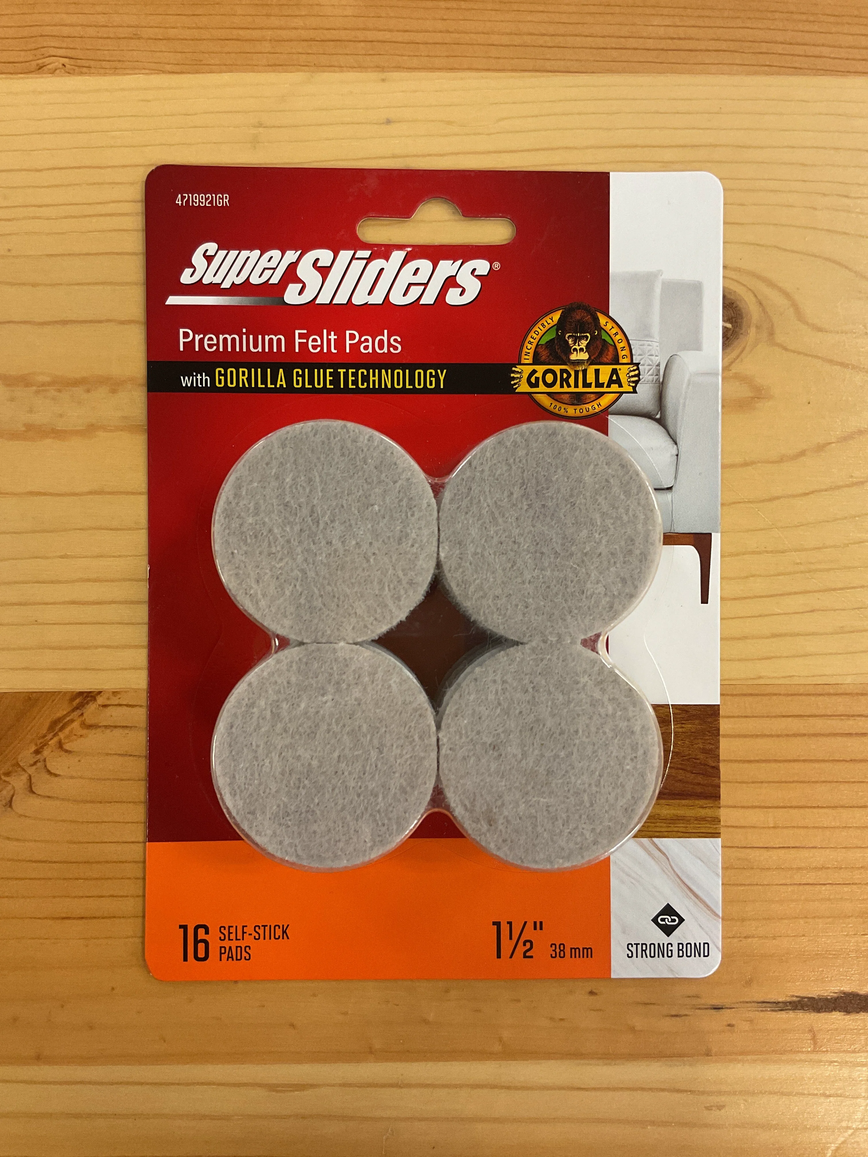 Superior FELT SLIDR 1-1 2 quot W GG OTML 16PC Convenient