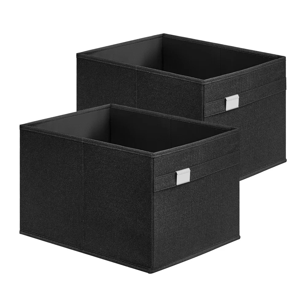 Long-Lasting SONGMICS Set of 2 Storage Baskets with Double Handles High-End