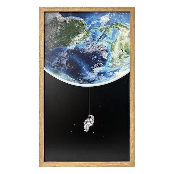 Stylish LED CANVAS POSTER EARTH XI14 Sophisticated