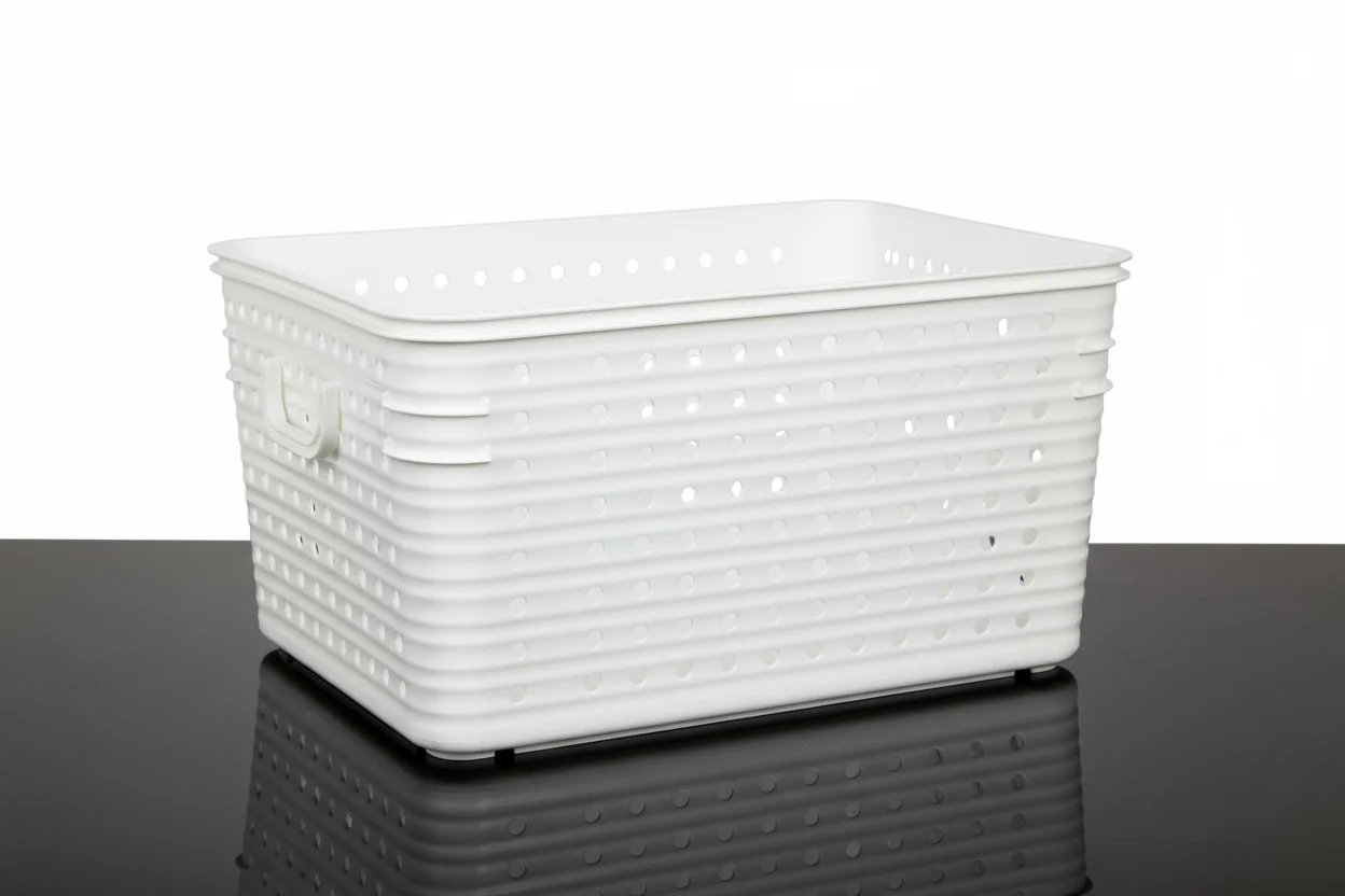 Proven LARGE DOT BASKET WHITE Stylish