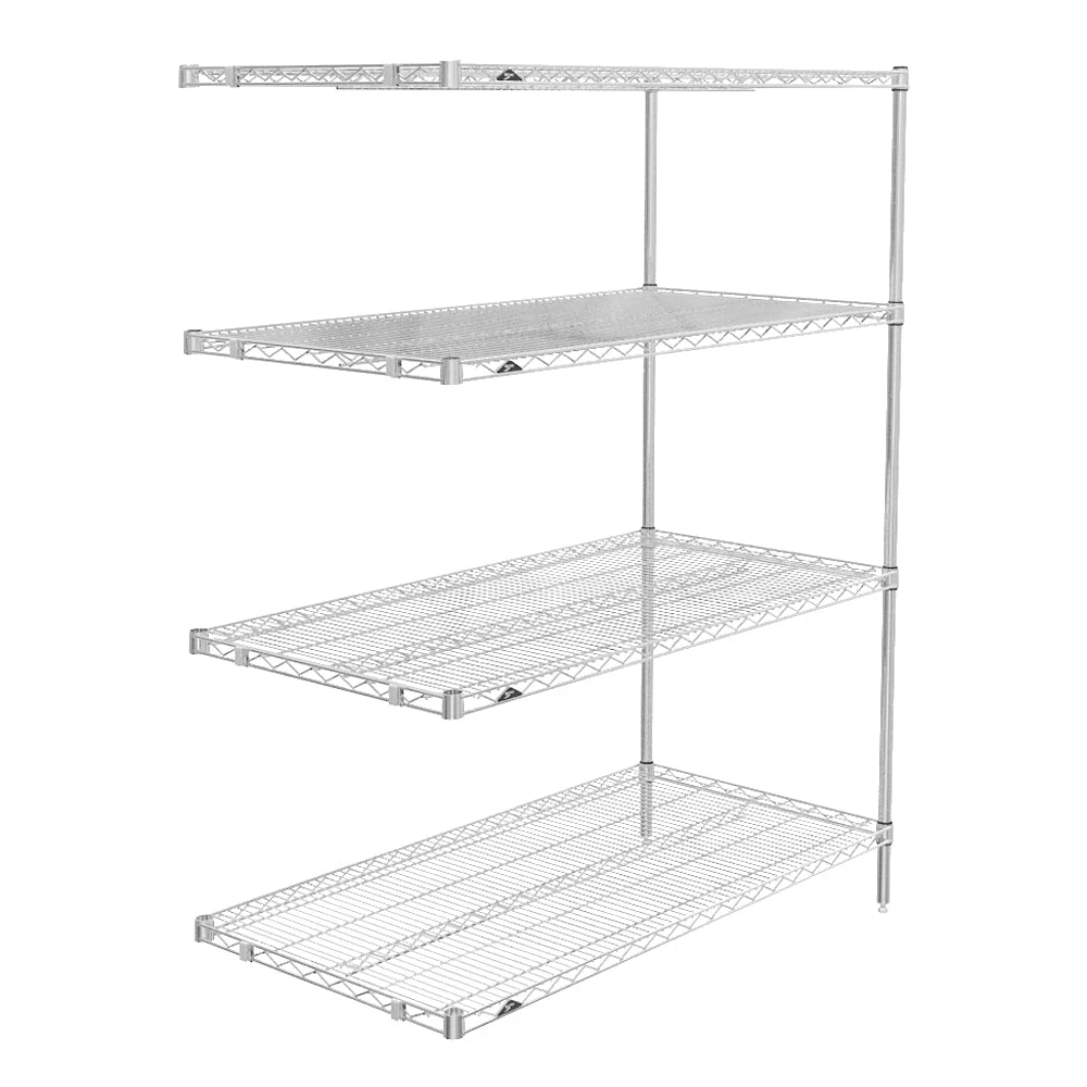 Clean 18 quot d x 63 quot h – Metro Super Erecta Stainless Steel 4-Shelf Add-On Units Smart
