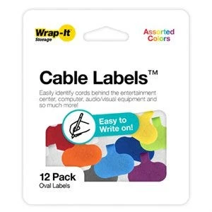 Detailed WRAP-IT CABLE LABELS 12PK Eco-Friendly