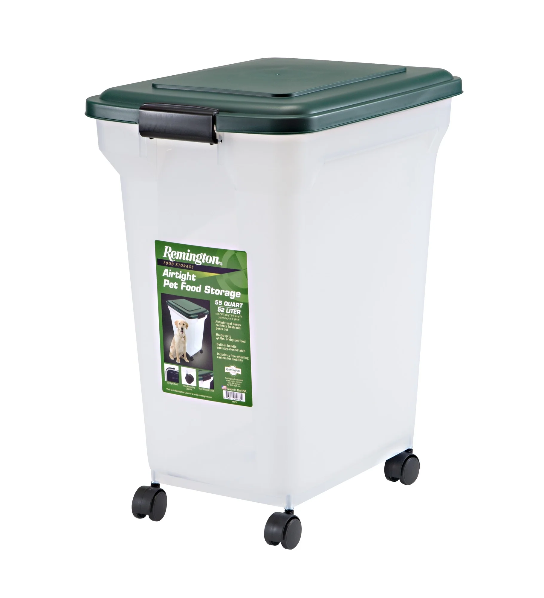 Green PET FOOD CONTAINER 55QT Outstanding