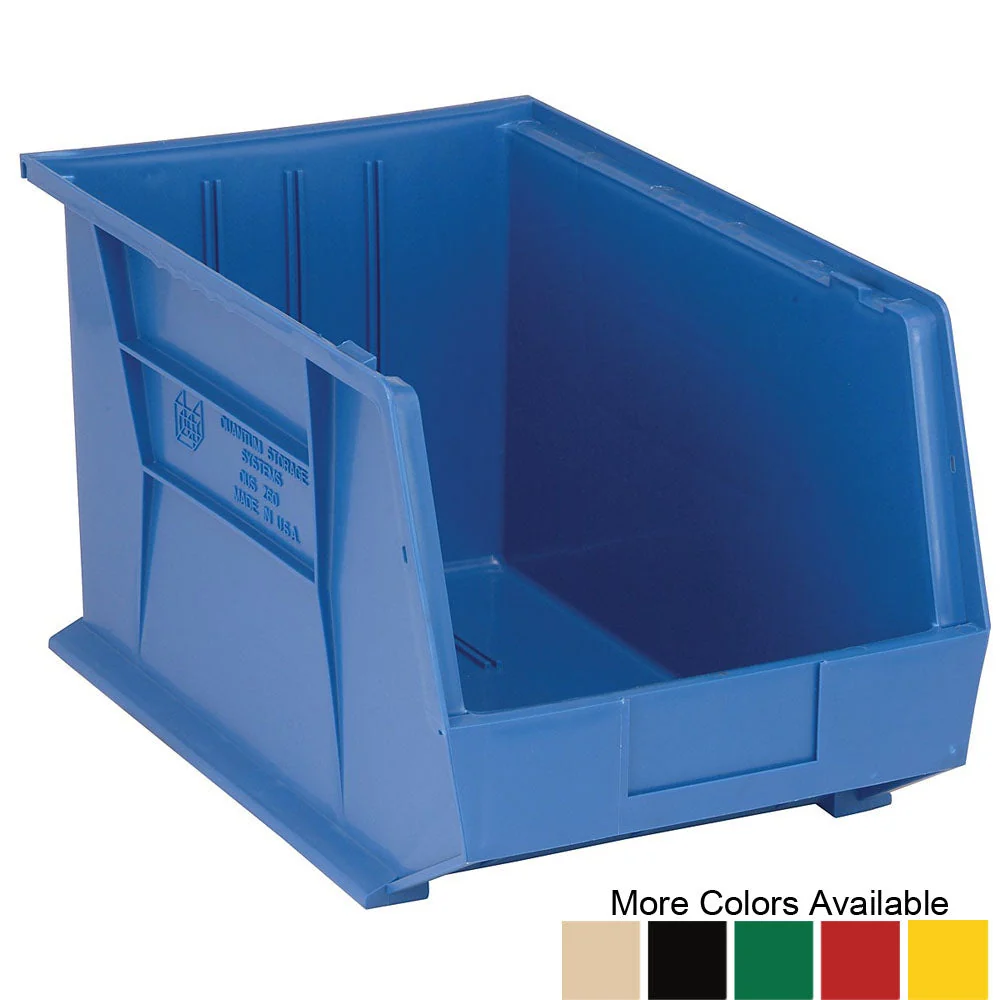 Responsible 18 quot d x 11 quot w x 10 quot h Ultra Stacking and Hanging Bins – 4 Pack Safe