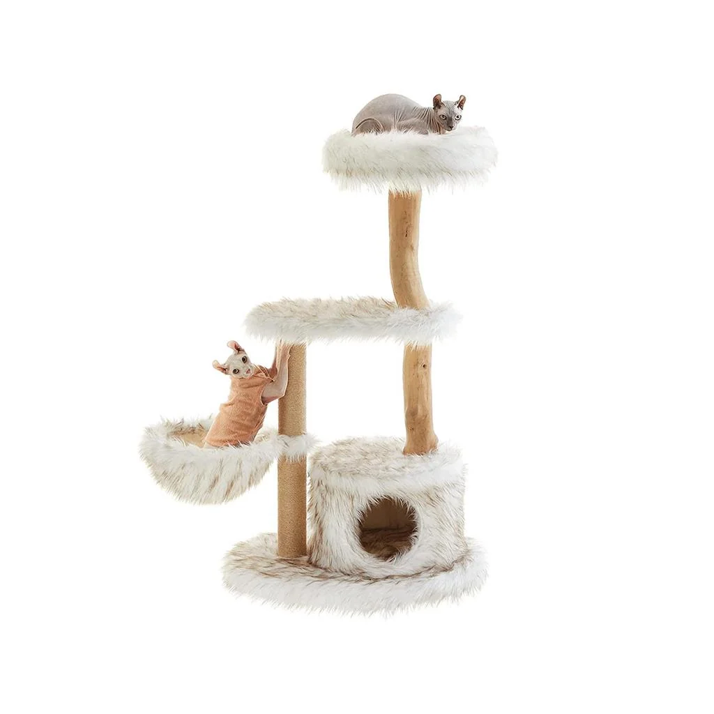 Solid Feandrea Modern Wood Cat Tree Effective