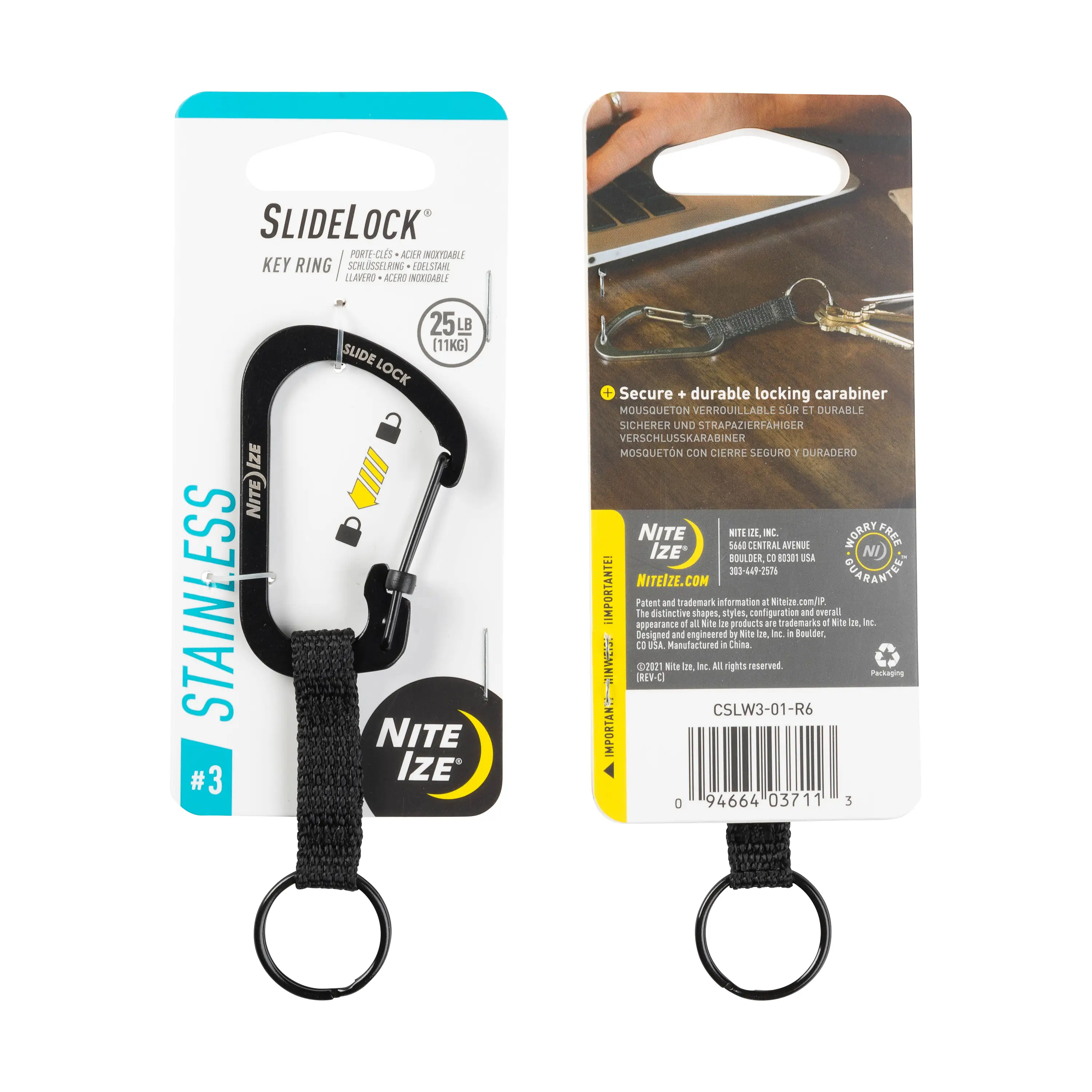 Carefully Designed SLIDELOCK KEY RING – BLACK Exceptional