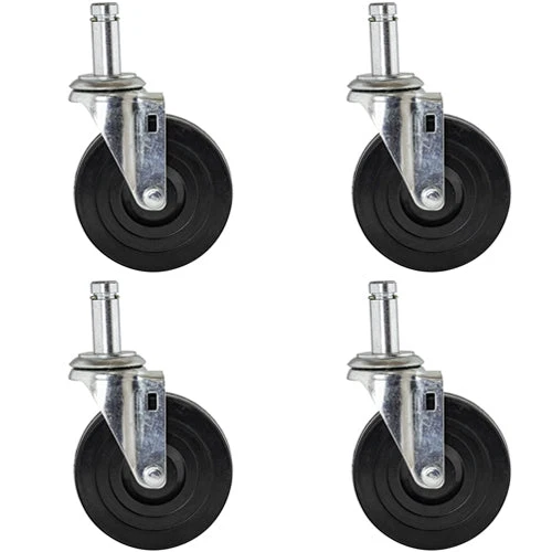Clean Rubber Stem Casters – 4-Pack Environmentally Friendly