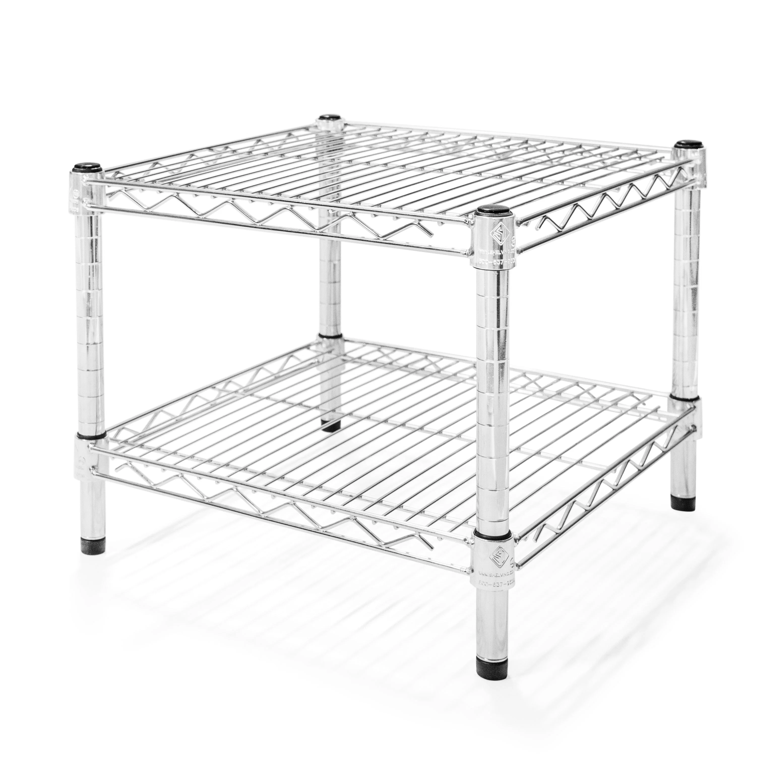 Smart 18 quot d x 14 quot h Chrome Wire Shelving w 2 Shelves Specialty