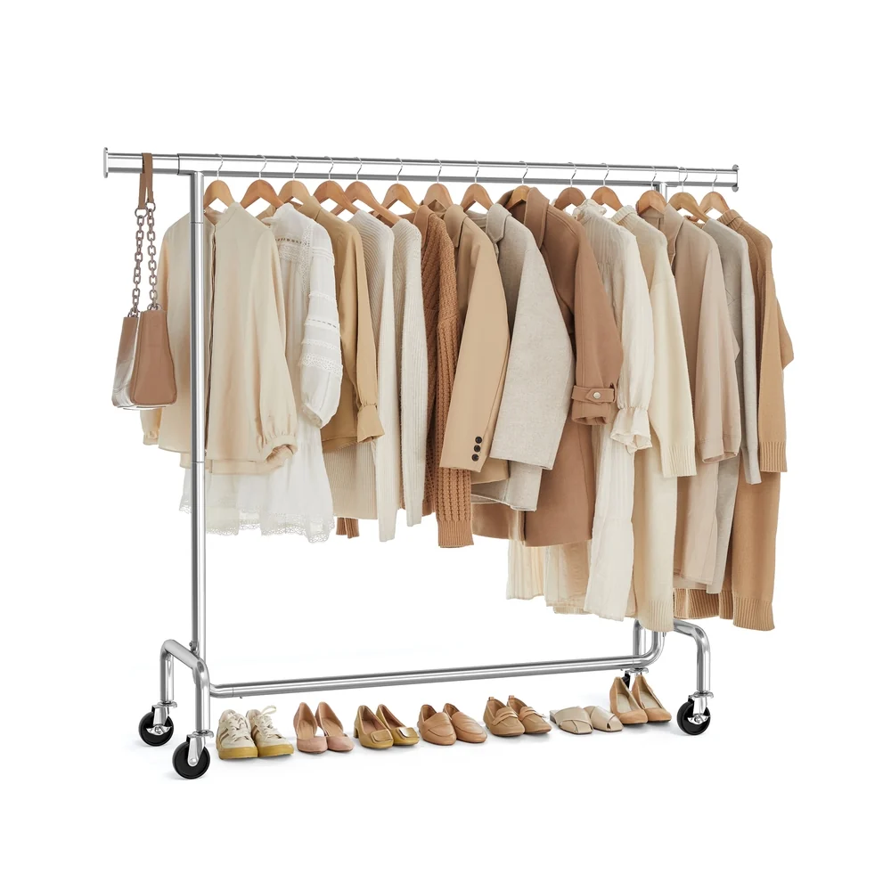 Specialty SONGMICS Clothes Rack with Wheels Traditional