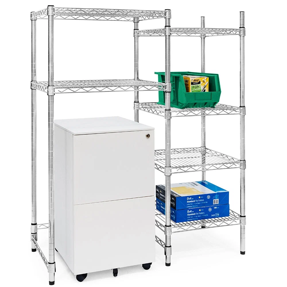 Trendy 6-Tier Staggered Wire Shelving World-Class