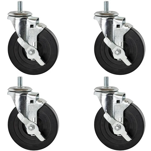 Sophisticated Rubber Threaded Casters – 4-Pack High-End
