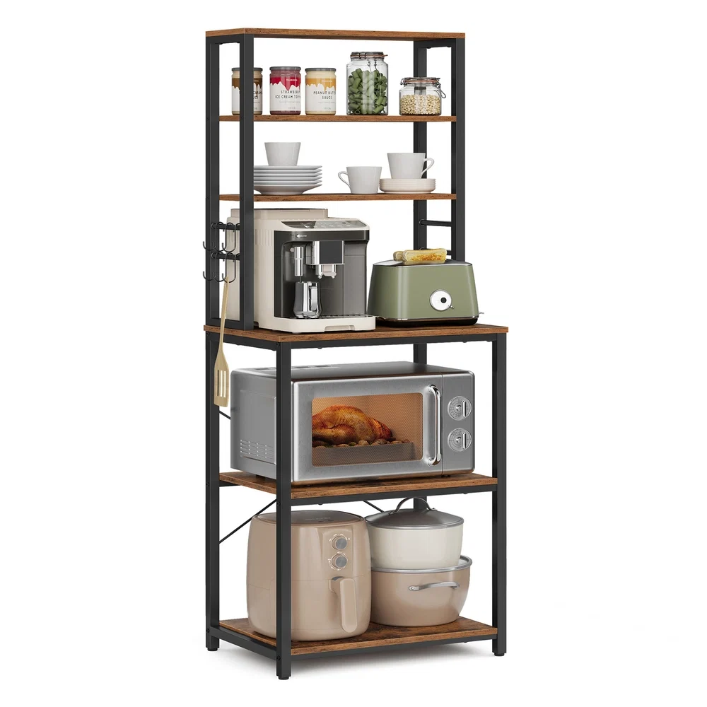 Versatile VASAGLE Coffee Bar with 6-Tier Shelves Long-Lasting
