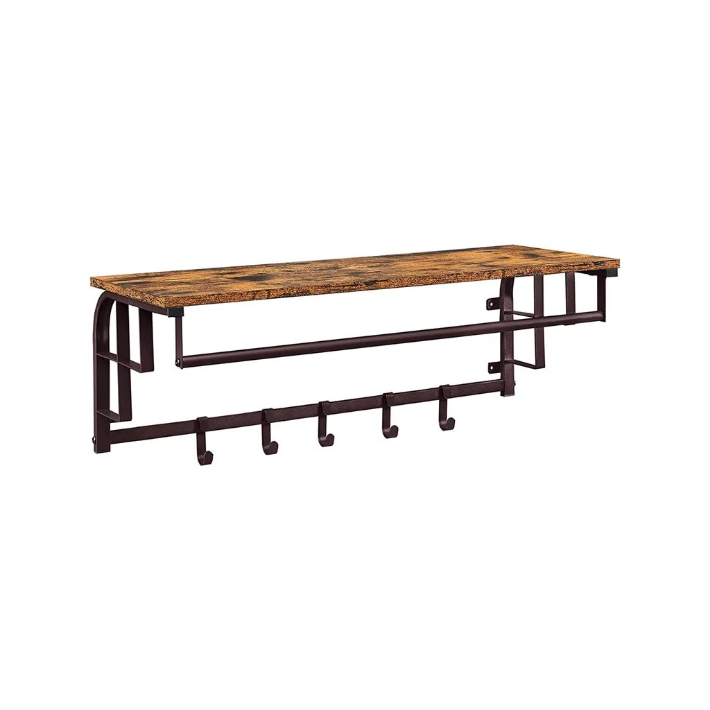 Elite VASAGLE Wall Hook Rack with Hanging Rail High-End