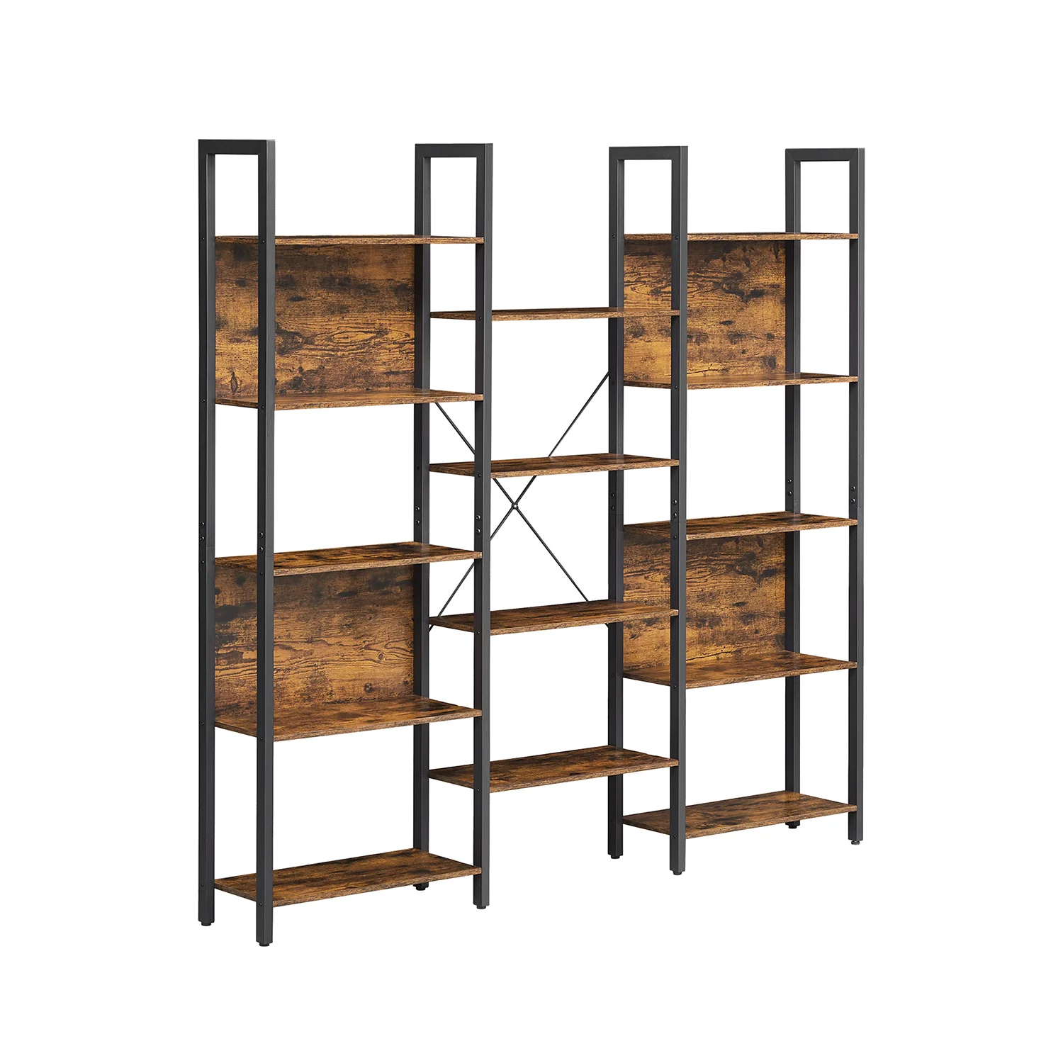 Premium Material VASAGLE 5-Tier Bookcase with 14 Shelves Smooth