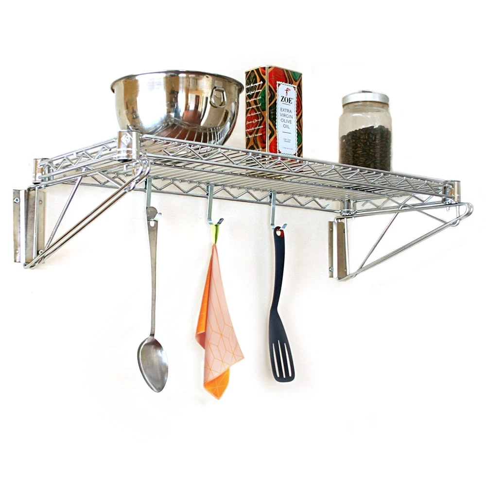 Advanced 24 quot d Wall-Mounted Wire Shelves High-End