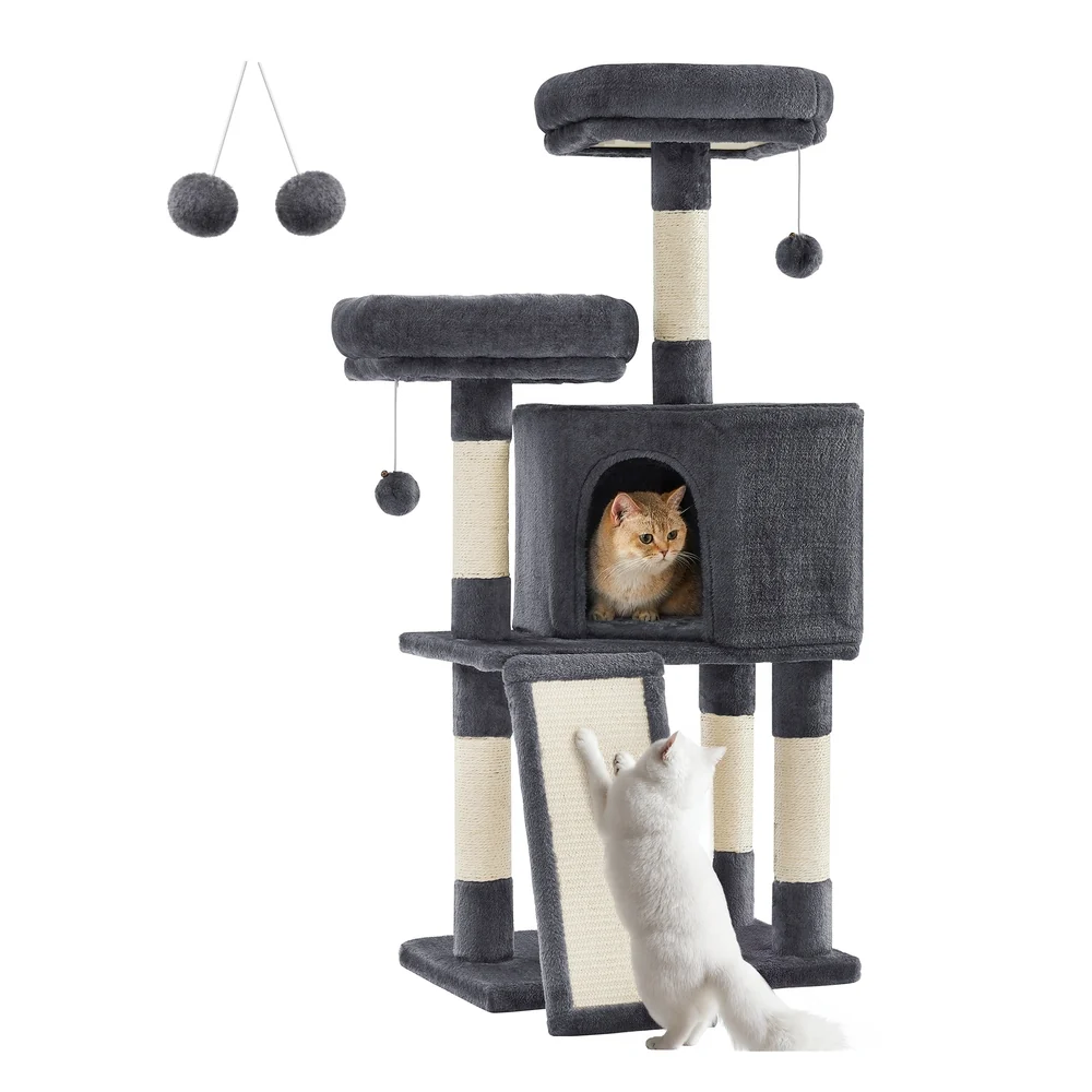 Reliable Feandrea 45.3-Inch Cat Condo with Scratching Posts Traditional