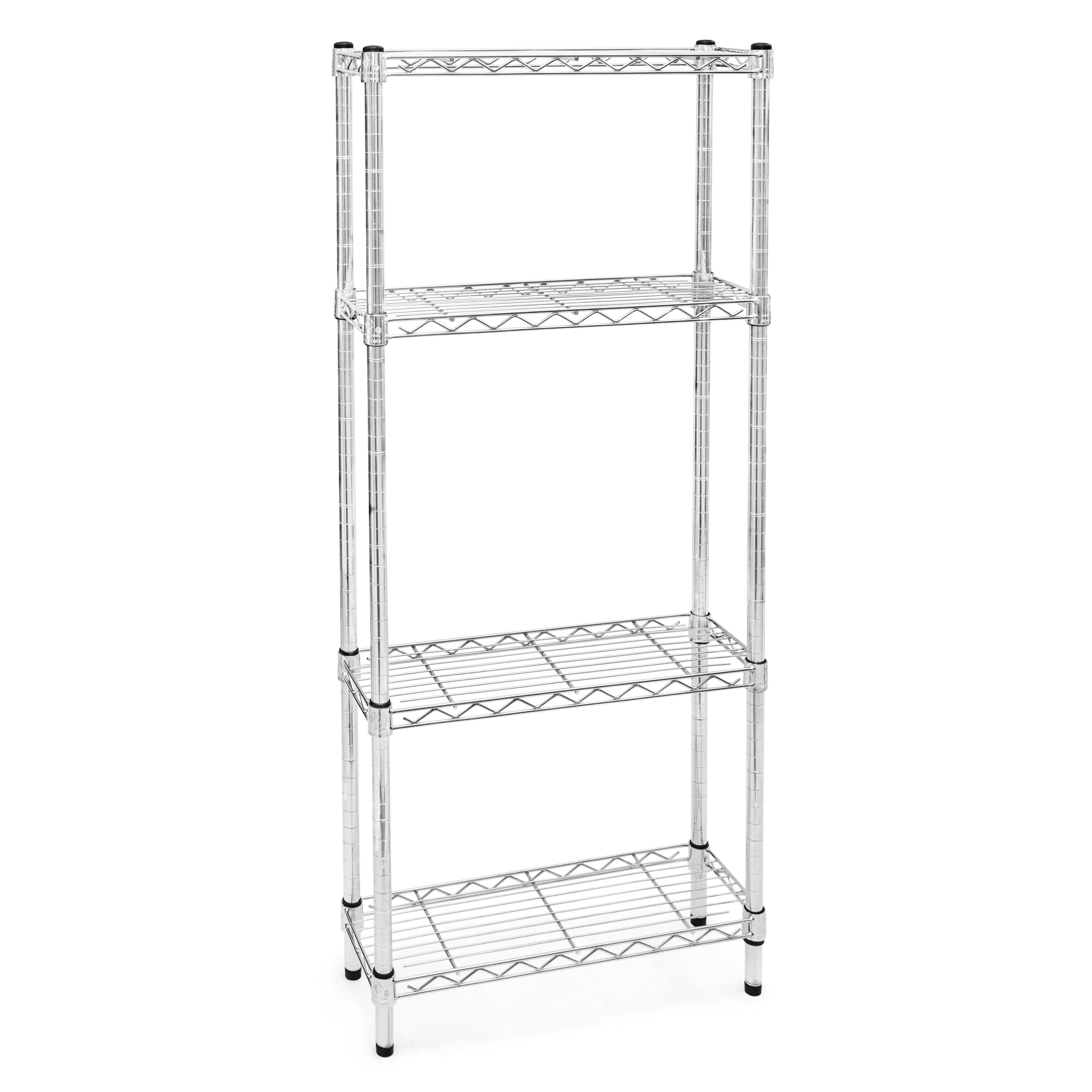 Effective 8 quot d x 24 quot w Chrome Wire Shelving w 4 Shelves Casual