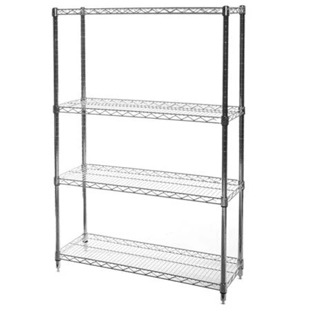 Pure 12 quot d x 36 quot w Chrome Wire Shelving w 4 Shelves Professional