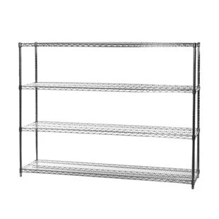 World-Class 18 quot d x 60 quot w Chrome Wire Shelving w 4 Shelves Carefully Designed