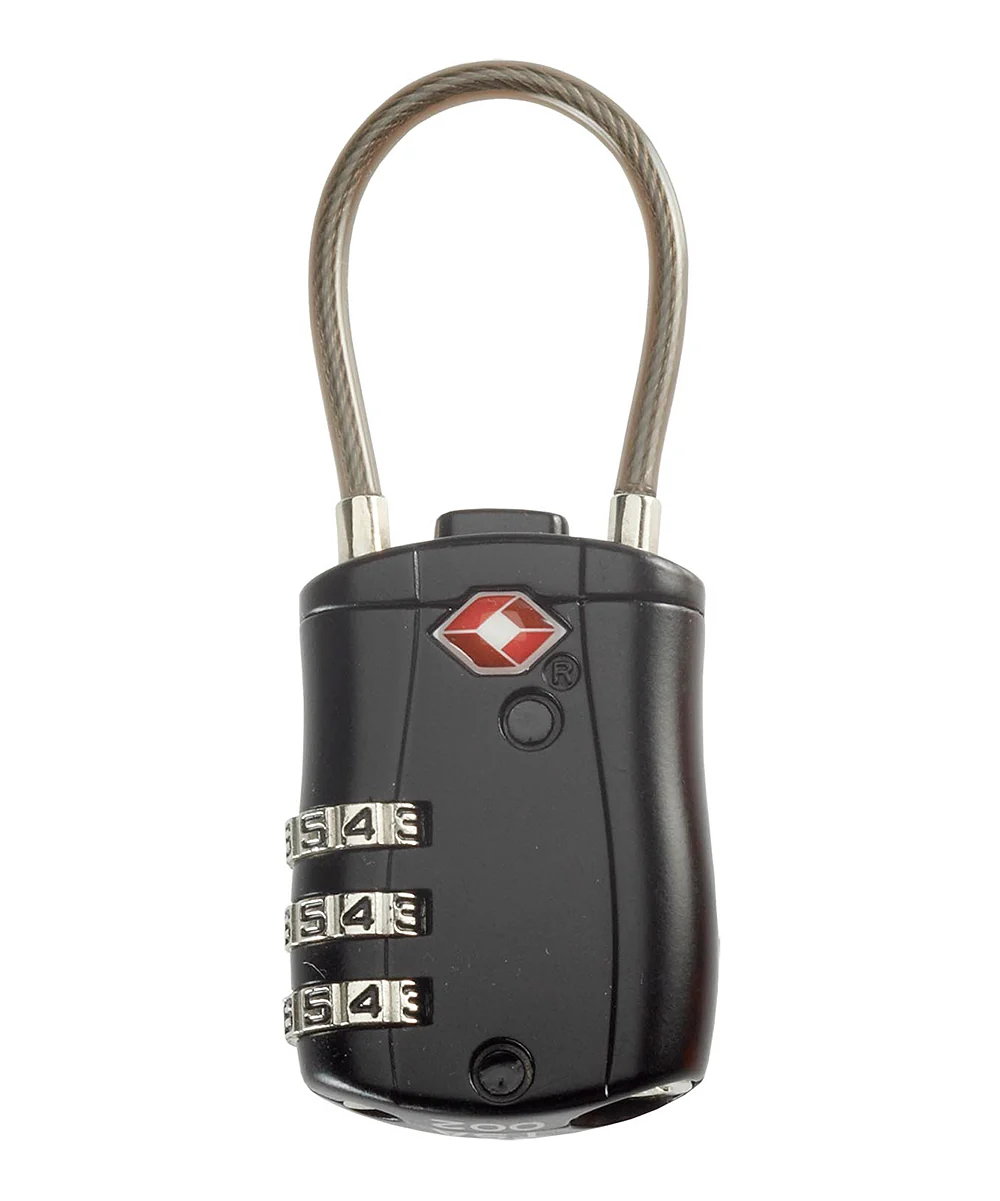 Exceptional TSA COMBINATION CABLE LOCK BLACK Stylish