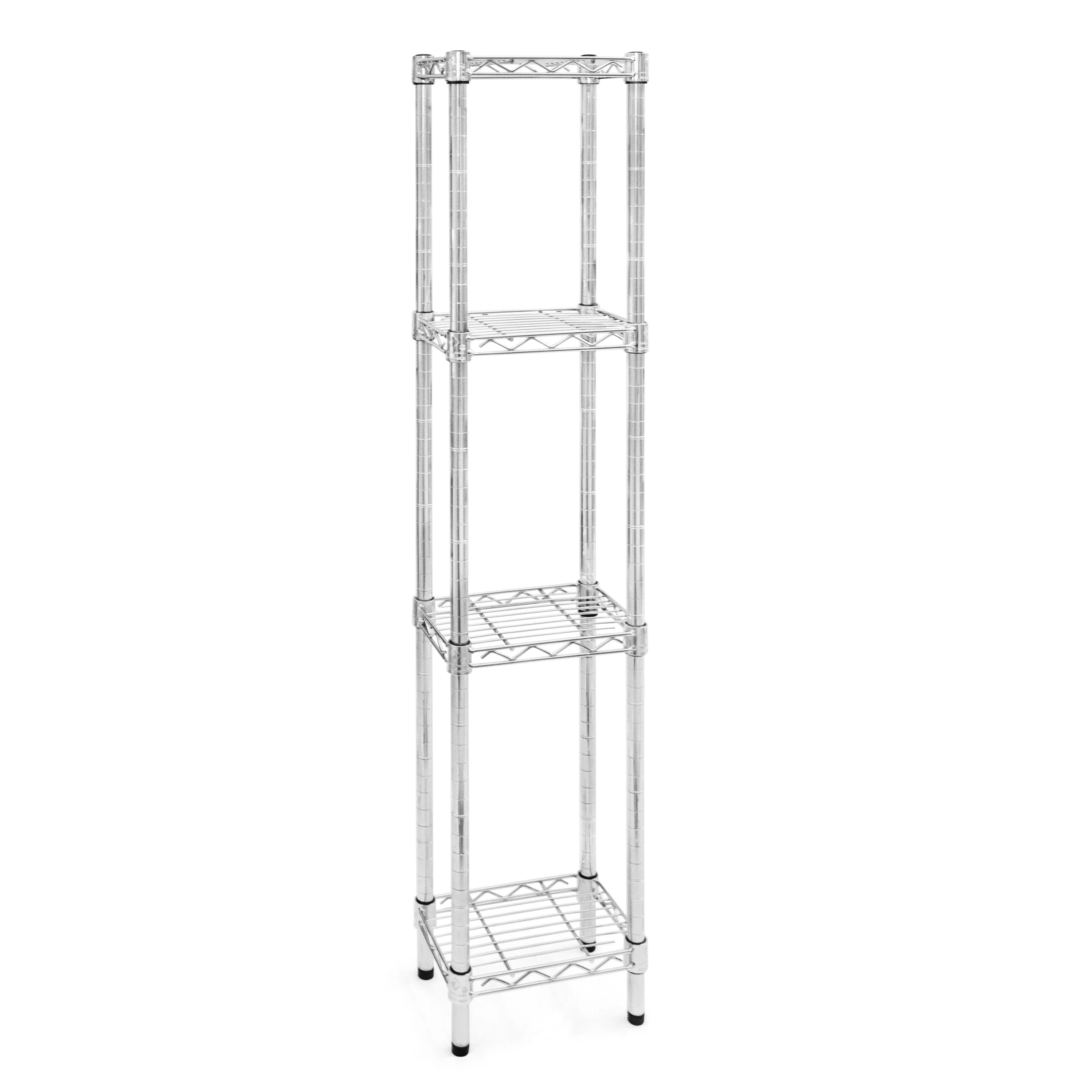 Trendy 8 quot d x 12 quot w Chrome Wire Shelving w 4 Shelves Authentic